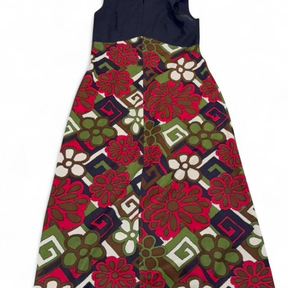 Vintage 60s 70s Puritan Forever Young Mod Floral Maxi Dress Size 4k